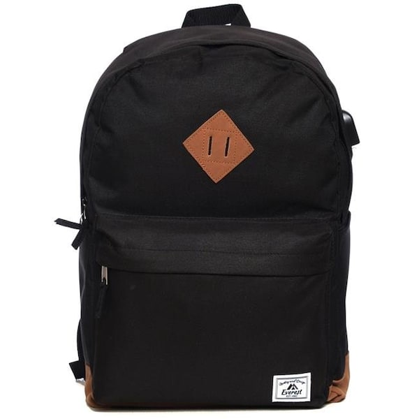 Everest Everest EB1000BK Vintage Laptop Backpack; Black EB1000BK Zoro